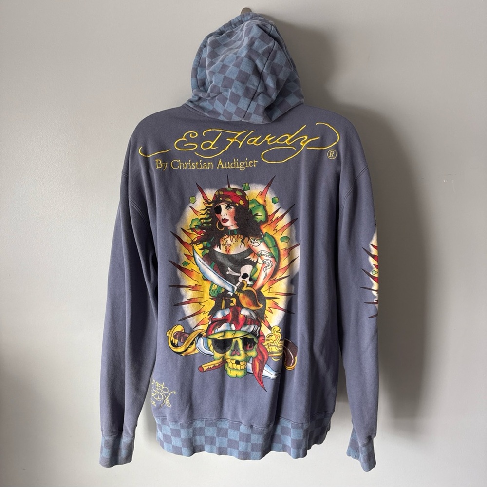 Ed Hardy Pirates Life Vintage Hoodie - 2XL